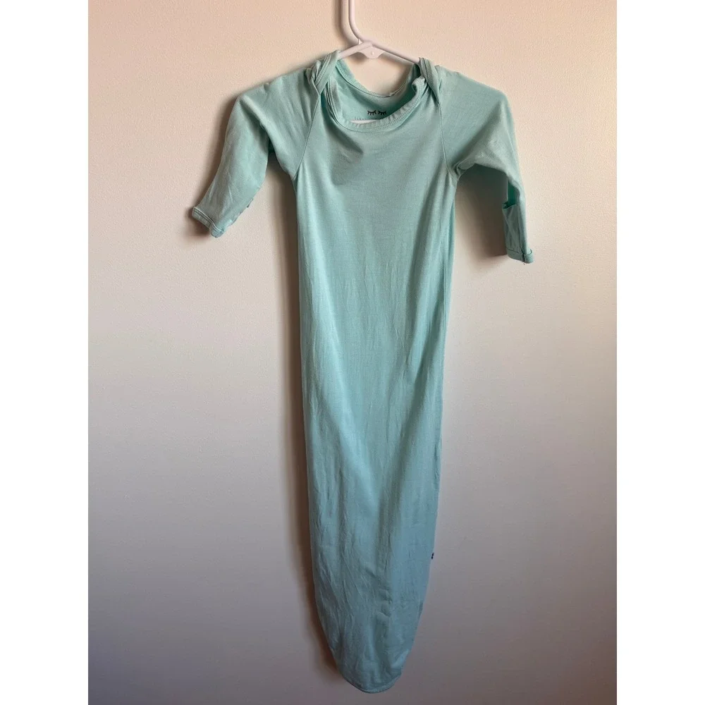 Little Sleepies Newborn Teal Bamboo Gown